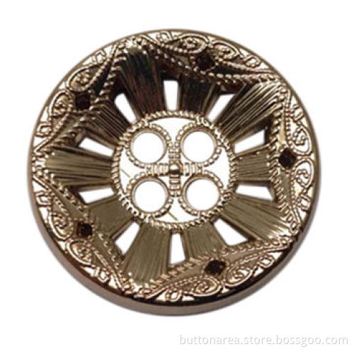 Carve pattern Metal Sewing Button, 4 HolesNew